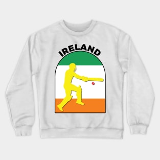 Ireland Cricket Batsman Ireland Flag Crewneck Sweatshirt